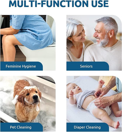 Hot and Cold Handheld Bidet Sprayer for Toilet, Warm Water Bidet with Adjustable Pressure, Hand Held Attachment for Warm Water, Ideal for Feminine Hygiene, Elderly Care, Pet, Cloth, Diaper