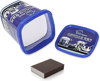 Multi-function Kitchen Pots and Pan Cleaner, Powerful Stainless Steel Cookware Cleaning Paste 500g for House Pots, Sinks,Appliances Surfaces,Kitchen Utensils