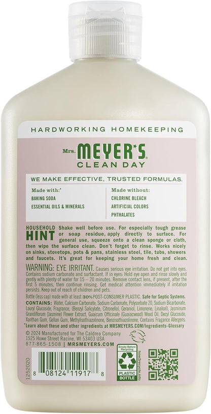 MRS. MEYER'S CLEAN DAY Baking Soda Cream Cleaner, Cuts Grease, Scratch-Free Polish, Apple Blossom, 16 Fl Oz, Pack of 1