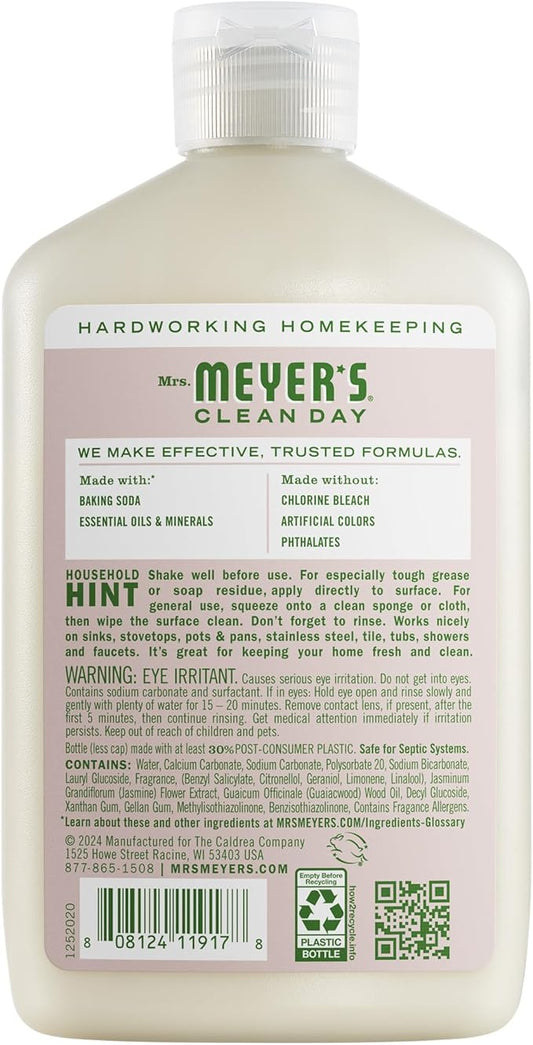 MRS. MEYER'S CLEAN DAY Baking Soda Cream Cleaner, Cuts Grease, Scratch-Free Polish, Apple Blossom, 16 Fl Oz, Pack of 1