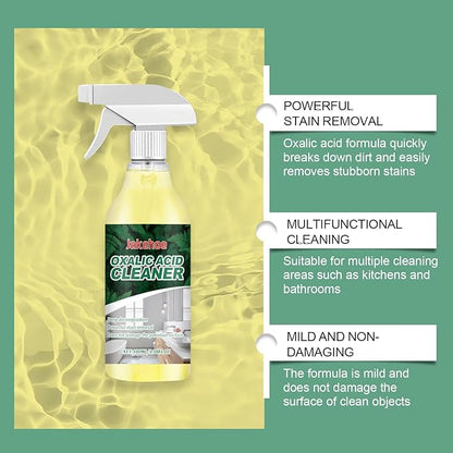 Oxalic Acid Cleaner, Powerful Stain Removal Spray for Bathroom, Toilet, Porcelain, 100ml/3.38oz, Multi-Surface, Deep Cleaning