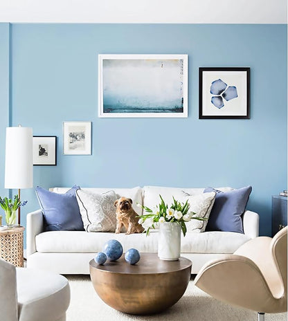 HeloHo Solid Light Blue Wallpaper Matte Textured Peel and Stick Wall Paper Modern Self Adhesive Removable Waterproof Contact Paper for Living Room Bedroom Decor 394"X15.7"
