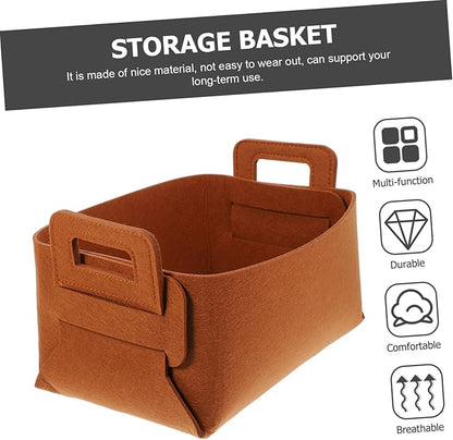IMIKEYA Collapsible Laundry Basket Wicker Baskets for Storage Laundry Organizer Handles Large Capacity Brown
