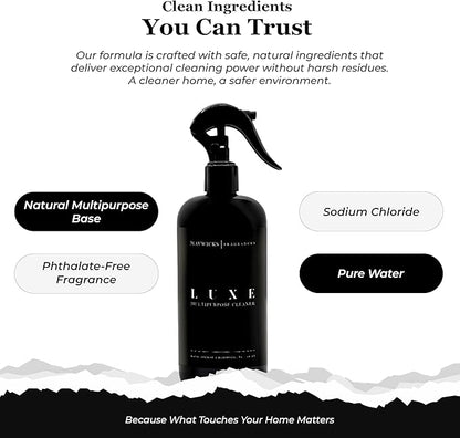 Fragrances All Purpose Cleaner Spray (Luxe) 16 Oz – Multipurpose Surface Cleaning Spray for Kitchen, Bathroom, Floors and Counters, Home and Office, Natural and Non-Toxic