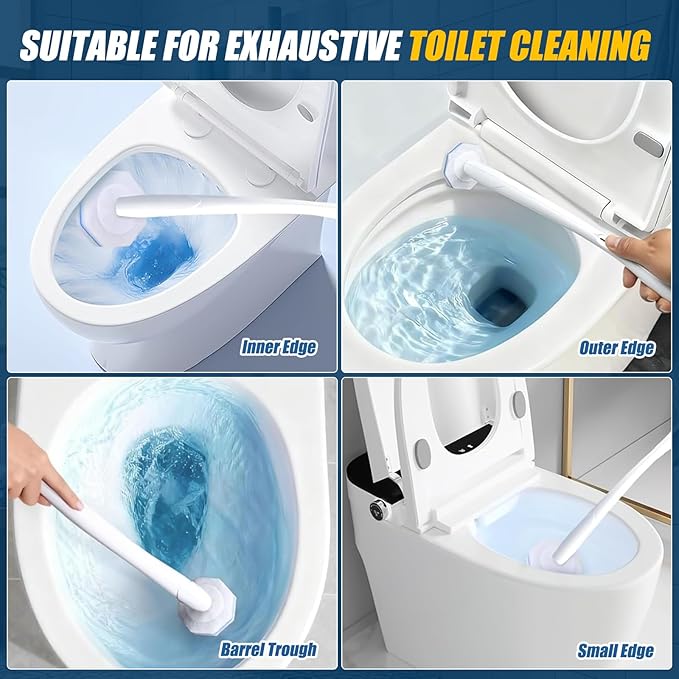 50PC Toilet Bowl Wand Refills, Replacement Heads for Bathroom Washroom Cleaning Pads, Disposable Toilet Brush Refills Compatible with Household Brushes Scrubbers Cleaning Refill Pack Local Stock
