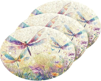 Dragonfly Kitchen Scrub Sponges, Pop-up Kitchen Cleaning Sponges Reusable Dish Washing Sponges for Bathroom Household Cleaning 3 Pack - Non Scratch Scrubber