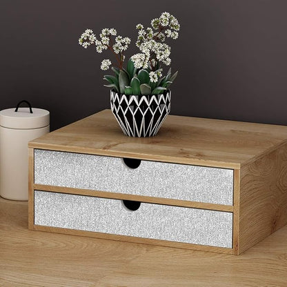 Livelynine Glitter Wallpaper Stick and Peel Glitter Contact Paper for Walls Dresser Counters Crafts Self Adhesive Silver Decor Removable Waterproof White Vinyl Cardstock 15.8x78.8"
