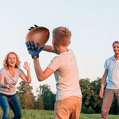 Youth Football Gloves Kids Silicone Grip Receiver Gloves with Super Stick Ability for Best Game Experience