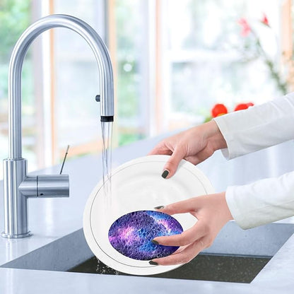 Galaxy Kitchen Scrub Sponges, Pop-up Kitchen Cleaning Sponges Reusable Dish Washing Sponges for Bathroom Household Cleaning 3 Pack - Non Scratch Scrubber