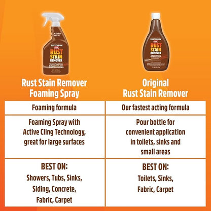 Rust-Oleum Whink Rust Stain Remover | Heavy-Duty Iron Stain Remover For White Toilets & Sinks, Colorfast Fabric & Carpets | 32 oz | 6 Pack