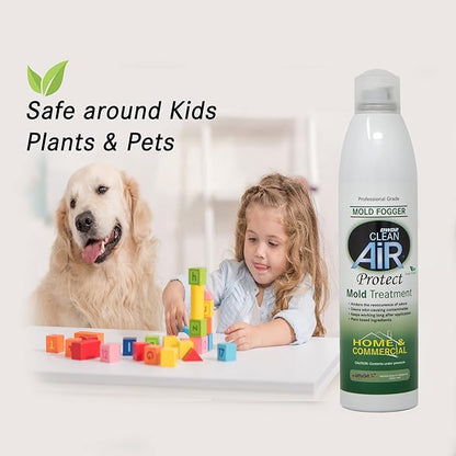 Protect™ Home & Commercial Mold-Treatment Plant-Based Mold-Odor Remover Fogger Treatment - eco-friendly solution for a safer and healthier living and working space (8 oz.)