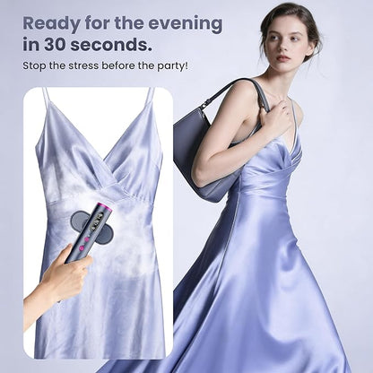 Steamer Clothes Clothing Handheld Garment - for Hand Held Steamers Travel Steam Genie Portable Curtain Vacuum Vertical Cloth，90° Automatic Rotation Function, 3 Gear Settings，Safety Protection System