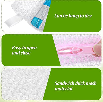 Tyqour 5pcs Small Mesh Laundry Bags, Anti-Sticking Laundry Pod Bags, Durable Polyester Storage Bags for Scented Beads, Travel Laundry Organizer, Protect Delicate Garments