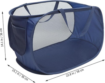 Ipetboom Foldable Mesh Laundry Hamper with Handles Large Collapsible Laundry Basket for Bedroom and Home Storage and Wire Multi Purpose Clothes and Organizer