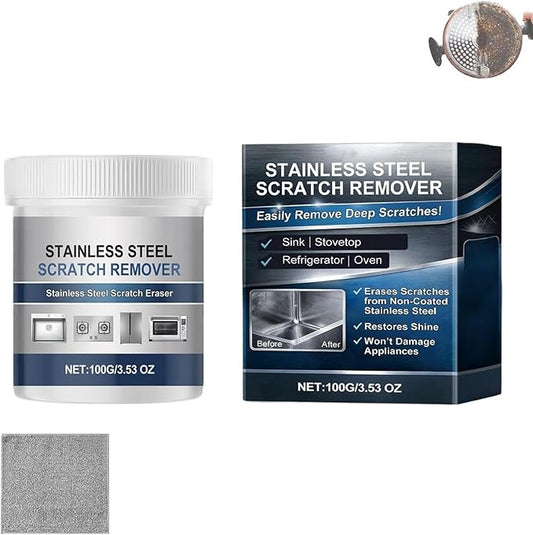 Stainless Steel Scratch Remover Kit, 100g/3.530z Rust Remover for Metal, Multi-purpose Powerful Rust Remover, Easy to Sprays, For Oven, Appliances, Sink, Cookware (1PCS)