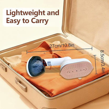 2 in 1 Steamer & Iron,1200W Portable Travel Garment Steamer for Clothes, 7.8OZ Large Tank, Handheld Wrinkle Remover, 25S Fast Heat-up, Quick Wrinkle Remover, Compact Size for Travel