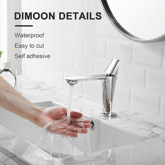 Dimoon 15.7''x70.9'' Marble Peel and Stick Wallpaper White Granite Contact Paper for Countertops Waterproof Kitchen New Environmentally Friendly Materials Thickening Upgrade Renter Friendly Vinyl Wrap