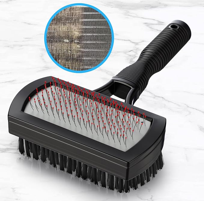 8 Pcs Air Conditioning Fin Cleaner Set HVAC Coil Cleaning Brush Condenser Fin Straightener Evaporator Coil Cleaner AC Comb Condenser Split Cleaning Kit Fridge Radiator Tool(Black,Threaded)