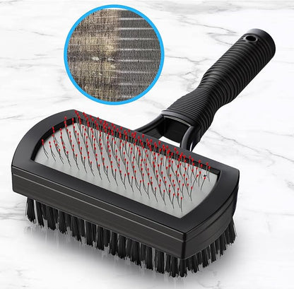 8 Pcs Air Conditioning Fin Cleaner Set HVAC Coil Cleaning Brush Condenser Fin Straightener Evaporator Coil Cleaner AC Comb Condenser Split Cleaning Kit Fridge Radiator Tool(Black,Threaded)