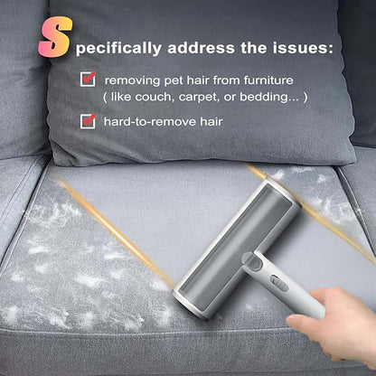 Cat Hair Remover Furniture Especially Couch, Bedding, Dog Hair Remover for Car, Carpet, Multi-surface Pet Fur Removal Tool