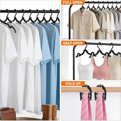 8Pcs Travel Hangers with Clips for Cruise Foldable Hangers - Portable Folding Clothes Hangers Travel Accessories Foldable Clothes Drying Rack Cruise Essentials