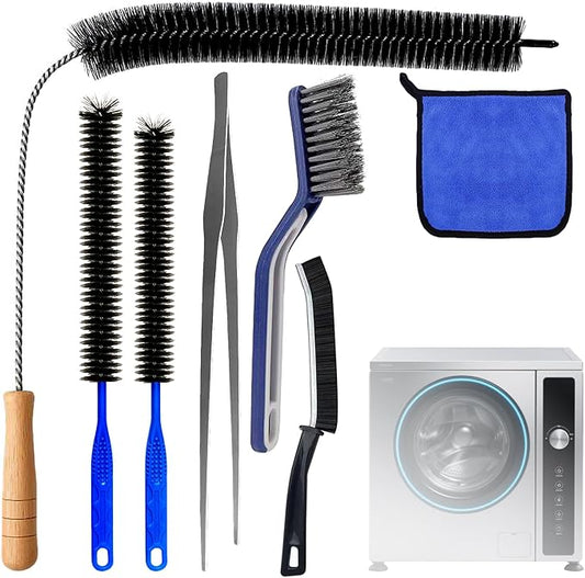 7 Pack Dryer Vent Cleaner Kit,Flexible Dryer Lint Brush Vent Cleaner，Dryer Cleaning Brush Vent Cleaner, Refrigerator Coil Cleaning Brush Clothes Trap Duct Remover, Household Cleaning Tools