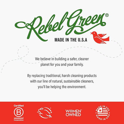 Rebel Green Natural All-Purpose Cleaning Spray - Plant-Based Multi-Surface Cleaner with Essential Oils for Kitchen, Bath, Countertops and More - Orange & Chamomile - 16 oz - 2 Pack