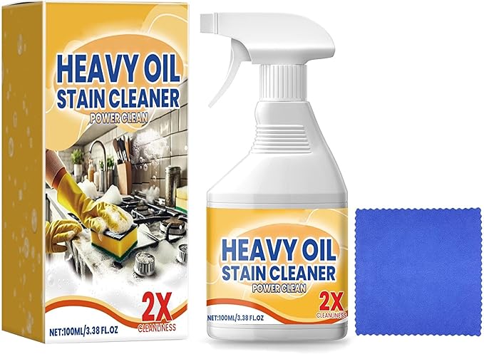 Kitchen Heavy Oil Cleaner Spray, 3.38 Oz All Purpose Kitchens Heavy Oil Cleaning Agent, Grease Remover, Multipurpose Kitchen Cleaner Spray for Stove, Oven, Dishwasher and Appliances (1PCS)