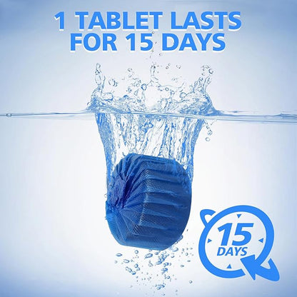 USKICH 80 Pack Toilet Bowl Cleaner Tablets,Blue Automatic Toilet Tank Cleaners, Long-Lasting Household Toilet Cleaners,Toilet flush Cleaning & Deodorizer