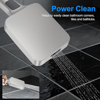Shower Faucet Set,Brushed Nickel Push Button Shower System with Rain Shower and Handheld,Brushed Shower Faucet with Valve Ceiling Mount 12 Inch Shower Head and 6 Inch Shower Head with Handheld