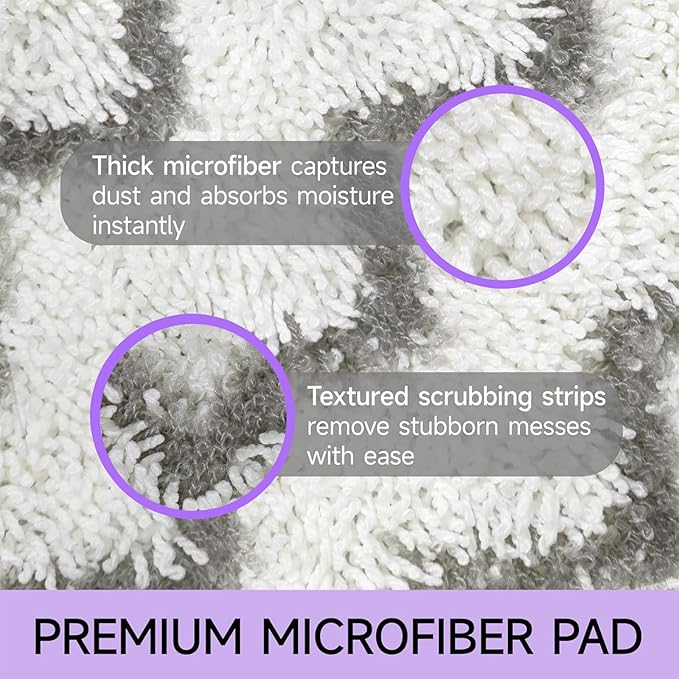 Steam Mop Replacement Pads for Shark S3500 Series S3501 S3601 S3550 S3801 S3901 SE450 S3601D S3901D S2901 S2902 Microfiber Steam Pocket Mop Pads Washable, 4 Pack