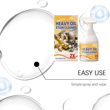 Kitchen Heavy Oil Cleaner Spray, 2026 New All Purpose Kitchens Heavy Oil Cleaning Agent, Grease Remover, All Purpose Kitchen Cleaner for Ovens Stovetops Countertops, for Stubborn Oil Stains (2PC)