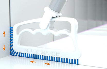 Fuginator Scrub Brush for Tile and Grout: Stiff Nylon Bristle Scrubbing Brush - Bathtub and Shower Scrubber for Floor Joints and Tile Seams - Cleaning Brushes and Supplies for Bathroom and Kitchen