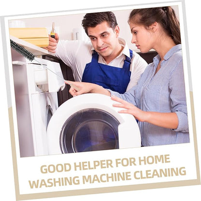 Ciieeo 2pcs Washing Machine and Dryer Cleaning Brush with Wooden Handle Pipe and Tube Cleaner for Home Use Practical Replacement Tool for Dust and Dirt Removal