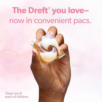 Dreft Laundry Bundle: Dreft Detergent Pacs, Lightly Scented, Lavender, HE Compatible, 45 Count + Dreft Blissfuls In-Wash Scent Booster Beads, Baby Fresh Scent, 24 oz