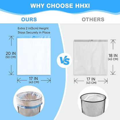 100Ct 4 Gallon Small Trash Bags, Blue Ocean Garbage Bags, Scented Trash Bags, Odor Resistant with Drawstring