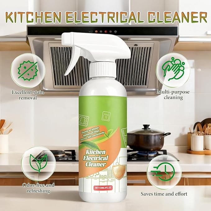 2PCS Electrolyzed Ion Kitchen Cleaner Spray, Cleanse Natural Enzyme Formula to Household Appliances, Multi Purpose Cleaner, Kitchen Appliance Cleaner for Hold, Oven, Stove, Range Hood