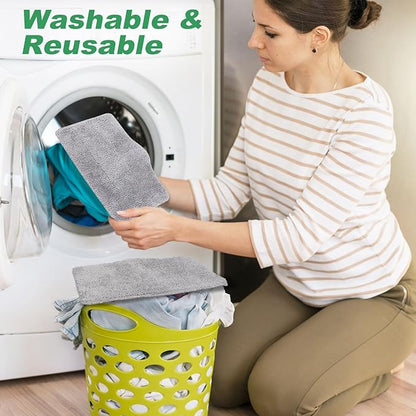 Microfiber Steam Mop Pads Compatible with ACHTFACH & ScrubWiz Steam Mop, Washable & Reusable Microfiber Steam Mop Cloth for All Types of Surfaces