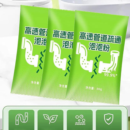 Powerful Pipe Dredging Agent, Powerful Pipeline Dredging Powder, Sink And Drain Cleaner Powder, Drain Clog Remover Agent, Multi-Functional Pipe Unclogging For Kitchen Toilet Bathroom (2PC)