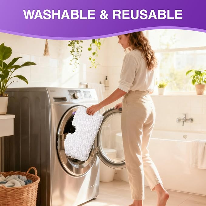S3501 S3601 Steam Mop Replacement Pads Compatible with Shark Steam Pocket Mops S3501 S3601 S3550 S3801 S3901 S3601D S3801CO S3901D S3455K S2902 SE450, Washable Microfiber Mop Pads Reusable, 3 Pack