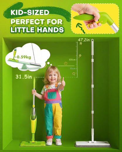Toddler Spray Mop-Montessori Toys Mini Size Cleaning Mini Mop that Really Spray -Kid Pretend Play Toys Gift for Toddlers Girls Boys