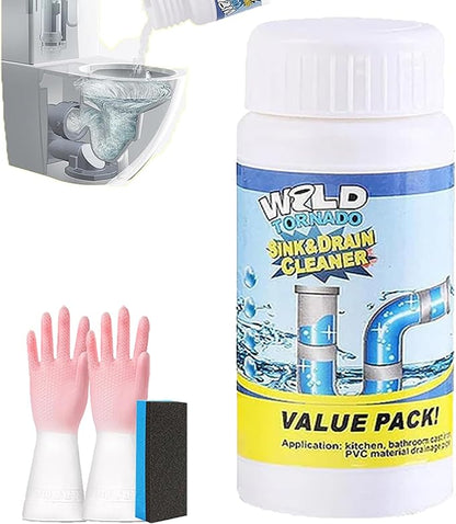 Wild Tornado Sink and Drain Cleaner, Wild Sink and Drain Cleaner - Foam Clog Remover for Kitchen Sinks, Bathroom Pipes, Toilets | Fast-Acting Formula (1pc)