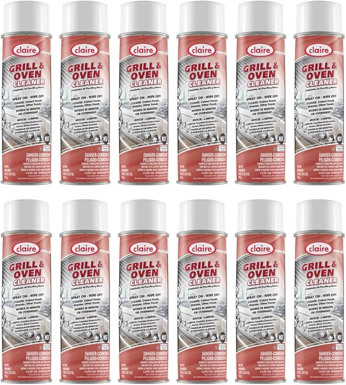 Claire Oven Cleaner, Grill, 12 Count