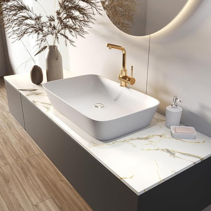 LACHEERY 24"x160" White and Gold Marble Contact Paper 24 Inch Wide Marble Peel and Stick Countertop Contact Paper Waterproof Self Adhesive Marble Peel and Stick Wallpaper for Walls Counter Tops Vinyl
