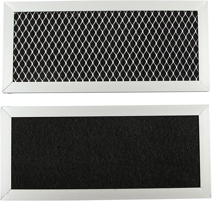 Microwave Oven Charcoal Filter Compatible with Samsung ME19R7041FS ME19R7041FS/AA ME19R7041FT ME19R7041FT/AA ME19R7041FB ME19R7041FB/AA, 2 Pcs Activated Carbon Filter Easy Snap-in Installation