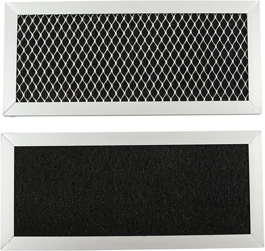 Microwave Oven Charcoal Filter Compatible with Samsung ME19R7041FS ME19R7041FS/AA ME19R7041FT ME19R7041FT/AA ME19R7041FB ME19R7041FB/AA, 2 Pcs Activated Carbon Filter Easy Snap-in Installation