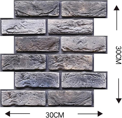 10 Pcs 3D Wall Panels Peel and Stick,Faux Brick,Waterproof Self Adhesive Decorative Wall Panelsfor Interior Wall Decor,Living Room,TV Background,Study Room.