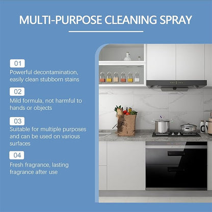 Grease Cleaner - Cleaning Multipurpose Degreaser, 100ml Heavy Duty Kitchen Grime Remover Spray for Window, Glass, Appliance, Countertop, Bathroom, Office, Toilet, Furniture