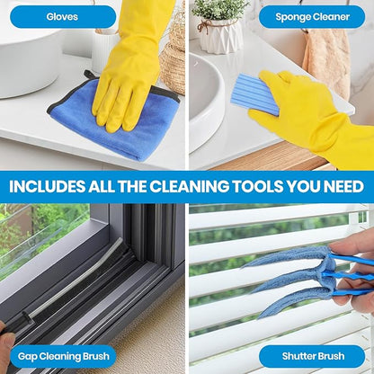 Ceiling Fan Cleaner Duster Kit 72 Inch Ceiling Fan Duster Extension Pole 8-in-1 Microfiber Duster Set for High Ceilings, Fan Blades, and Lights Reusable Cleaning Tools with Storage Bag