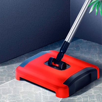 Efficient Sweeper Broom Rotating Brush Vacuum Cleaner Floor Sweeper Built-in Trash Can Carpet Sweeper Carpet Sweeper Broom Rotating Efficient Cleaning Brush Household Vacuum Cleaner Manual